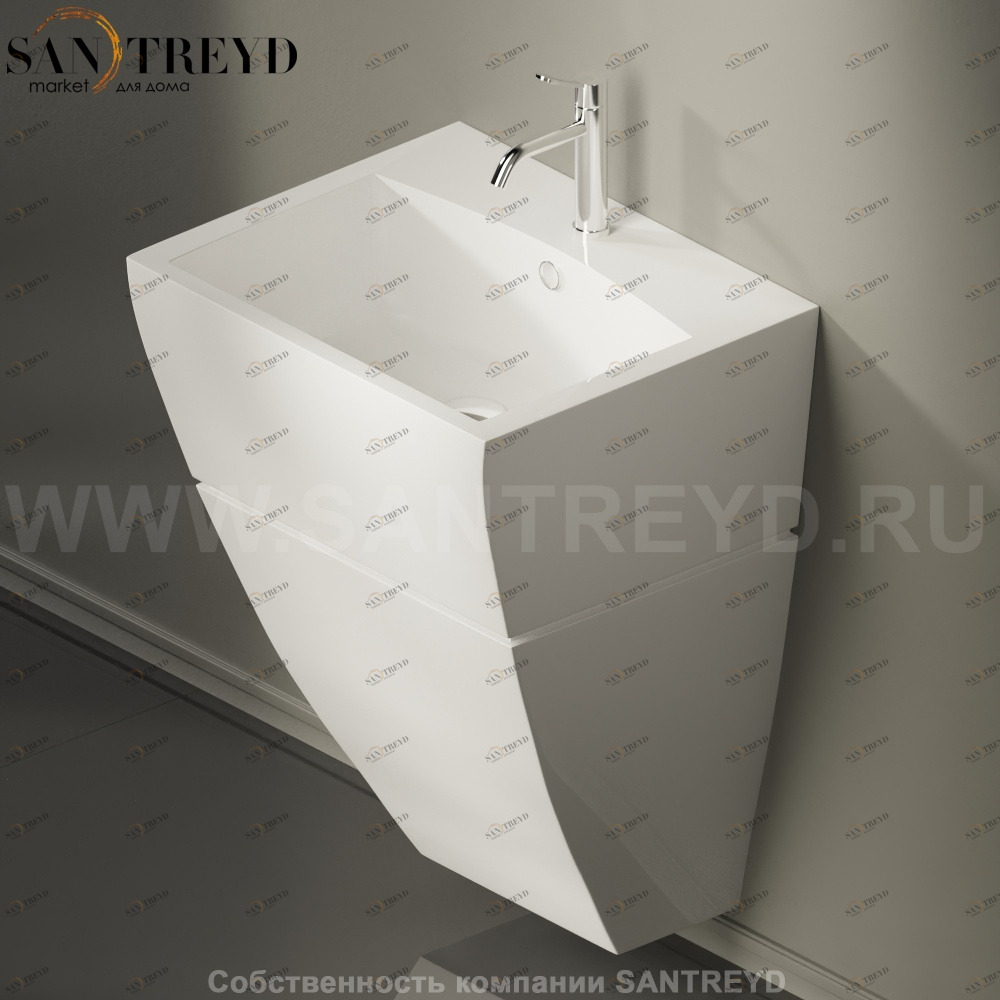 ACER07501RSZ Подвесная раковина настенная прямоугольная Agape 750 белая