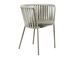 Веревочный садовый стул с подлокотниками