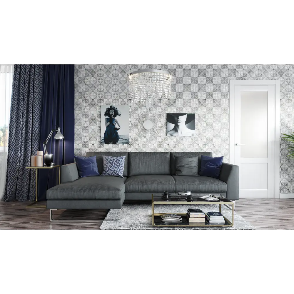 Штора на ленте «Шалле», 160х260 см, цвет синий ТОРГОВЫЙ ДОМ ТЕКСТИЛЬ STLM-2016907 - Вид №6