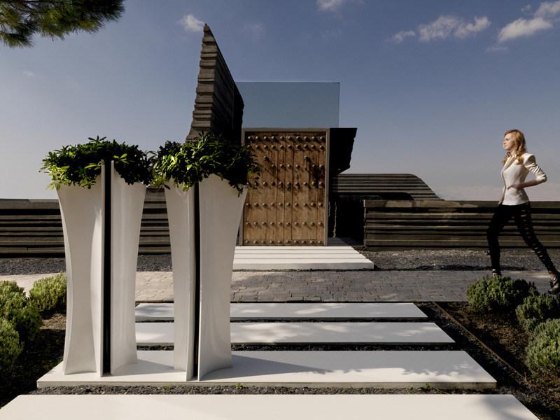 VONDOM Высокий яркий садовый горшок sun-id-1508991 - Вид №3