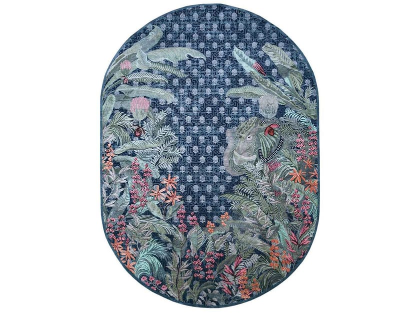 Овальный шерстяной ковер ручной работы Jaipur Rugs Inde Rose - Переплетение природы и наследия ARCH-00098663