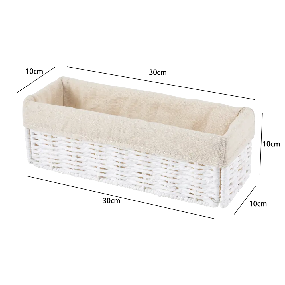 Корзина белая 10x10x30 см бум Konsensa STLM-2197429