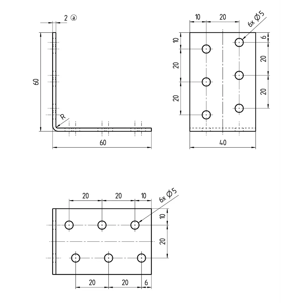 Уголок равносторонний GAH ALBERTS нержавеющая сталь KUR 60x60x40x2 82547509 STLM-2117465 Santreyd  - Вид №1