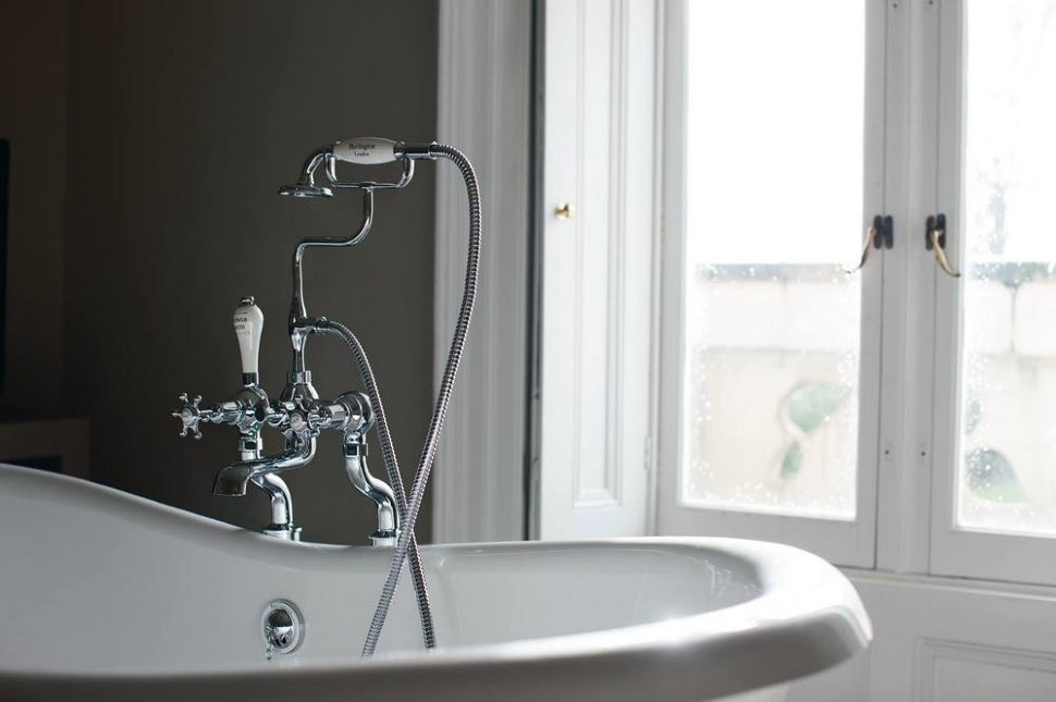 Смеситель для ванны с ручным душем, набортный [BI15]  Burlington T8-QT, T18, T3  - Вид №6