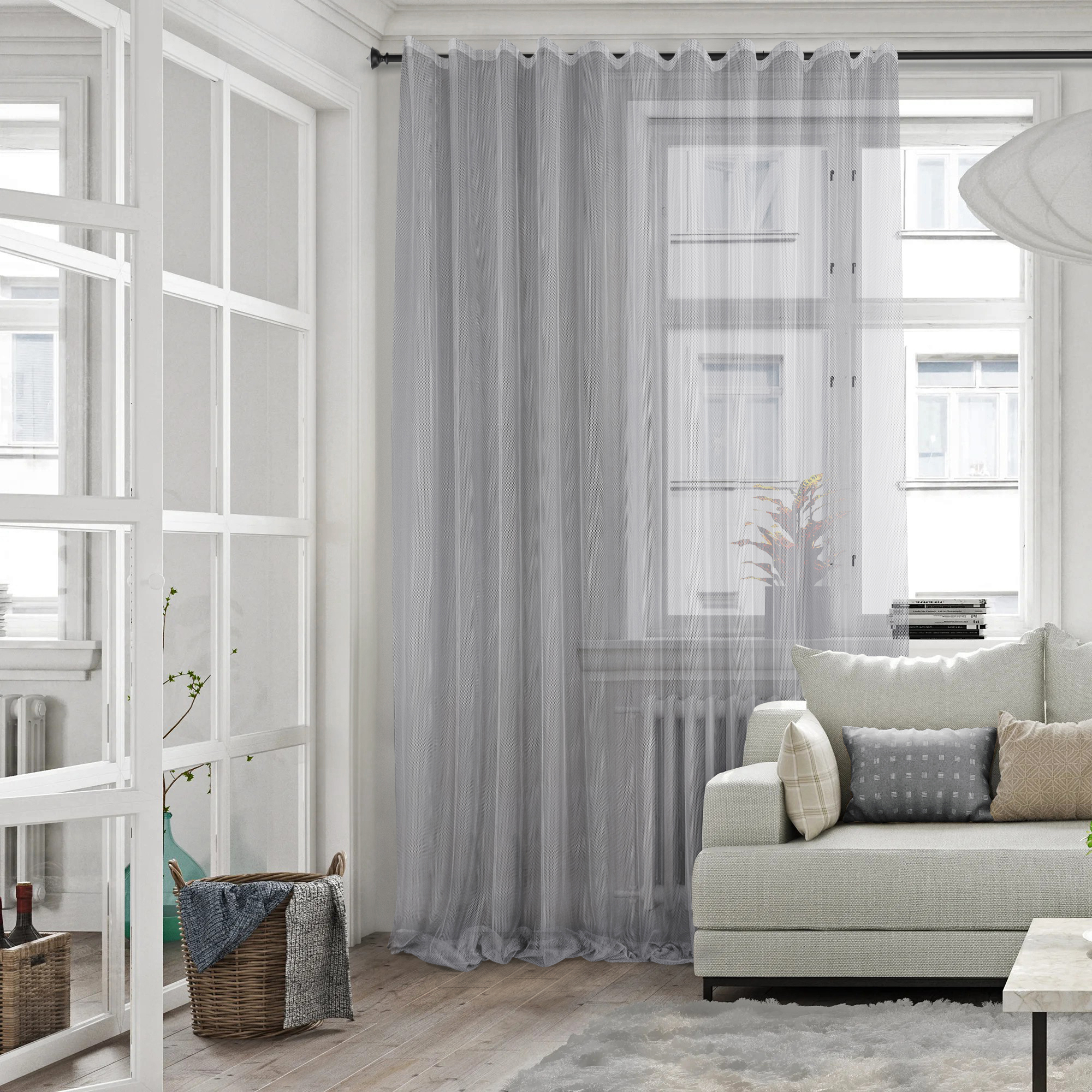 Тюль Damla сетка серый 290 см AMAZONTEXTILE 85342201 STLM-0061918 - Вид №3