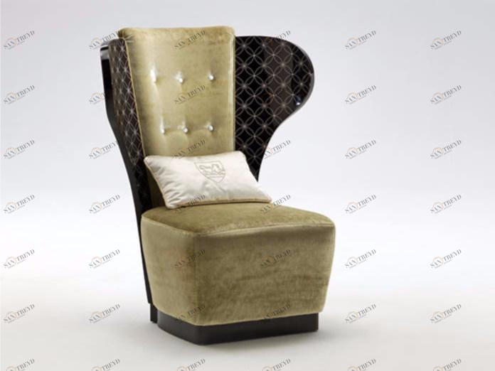 Rozzoni Стеганое кресло с подголовником, обитое тканью Milano sun-id-1507310