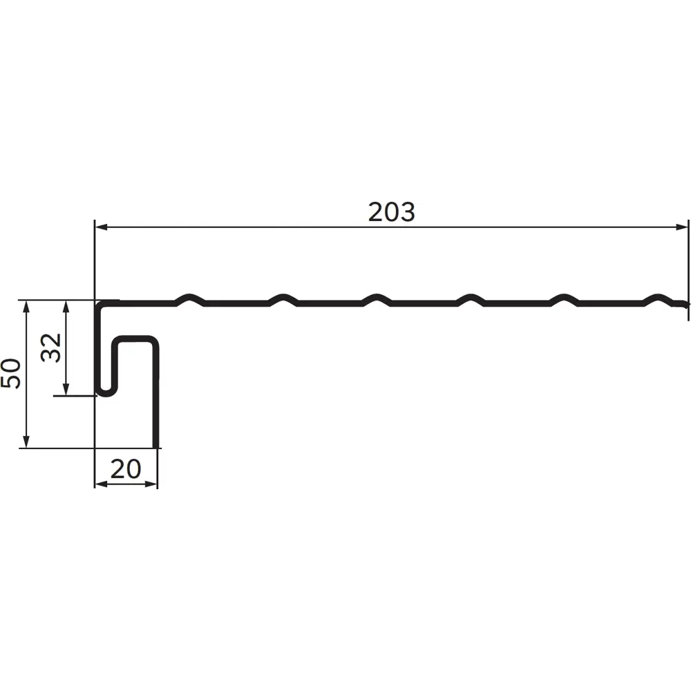 J-профиль фаска ARTENS 3000 мм цвет коричневый 83630832 STLM-2187552  - Вид №1