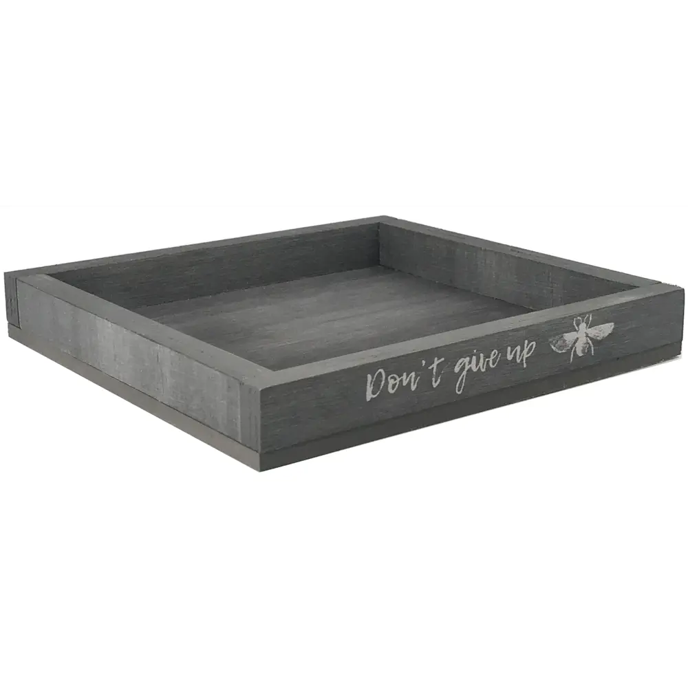 Поднос-мини квадратный 16x16 см Графио П4 дерево цвет серый Santreyd STLM-2024014