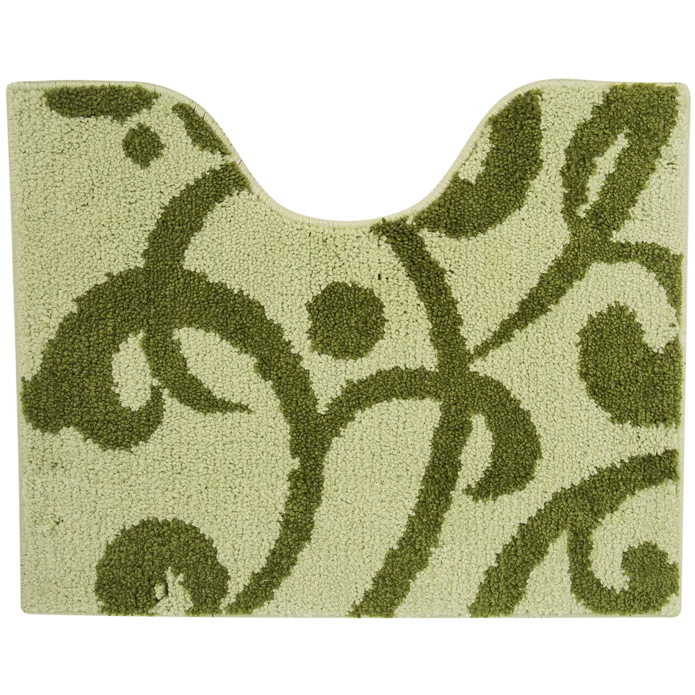 Коврик для туалета Mr Penguin Узоры, 40х50 см, микрофибра, цвет зелёный STLM-2210574
