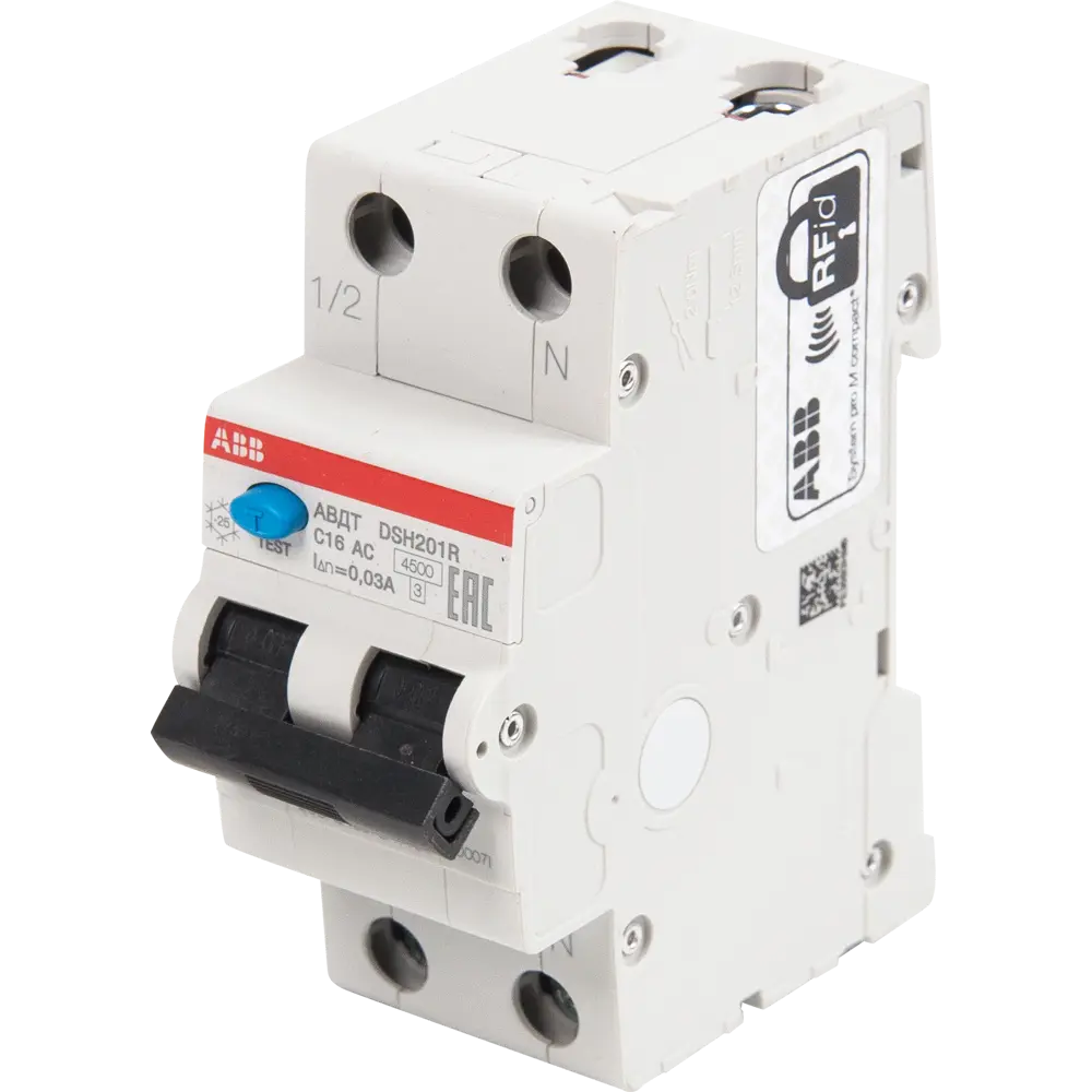 Дифференциальный автомат ABB DSH201R 1P N C16 А 30 мА 4.5 кА АС 2CSR145001R1164 STLM-2056501