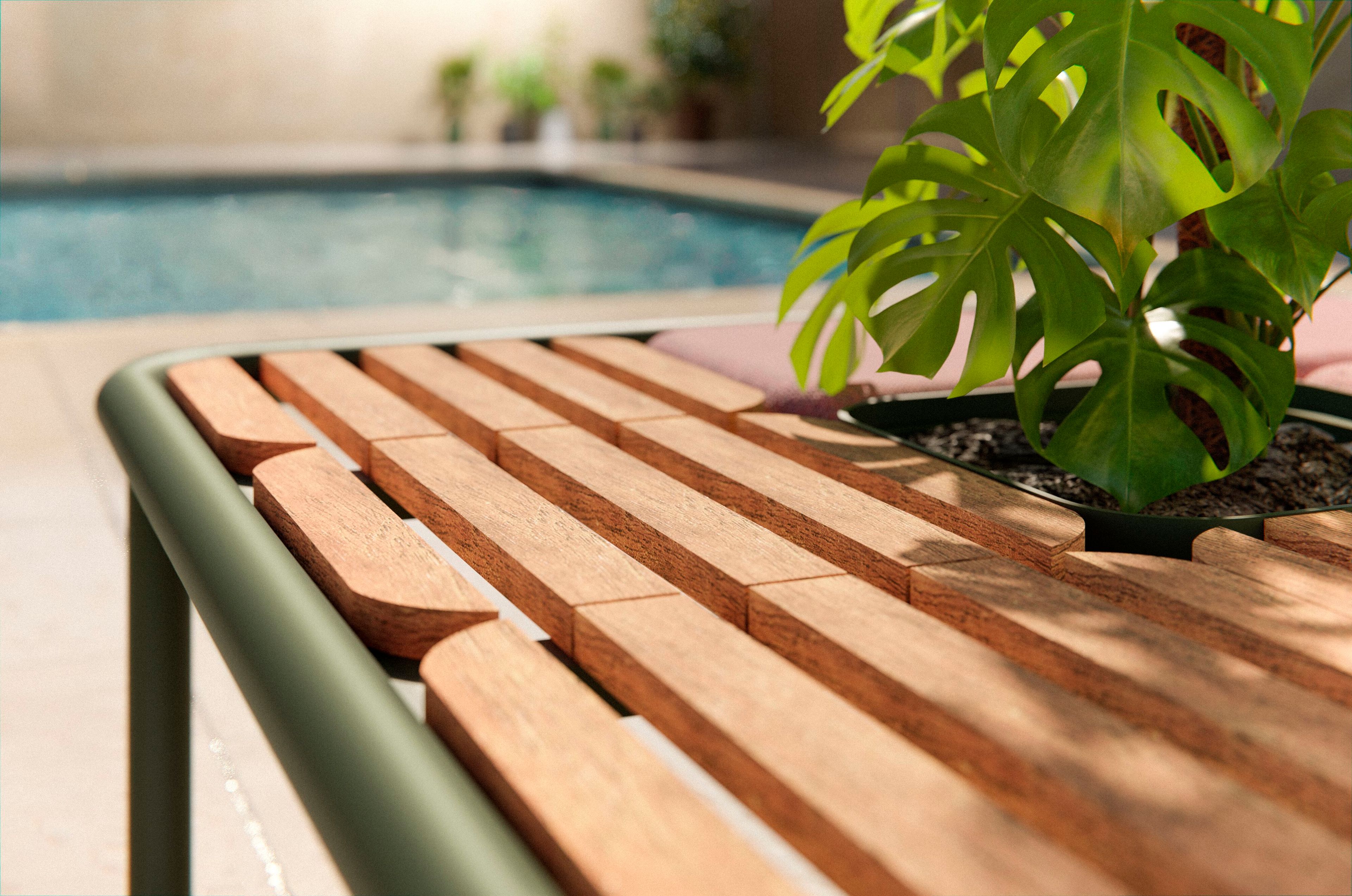 Стальная садовая скамейка со встроенным плантатором Made Design ZAO ARCH-00065685 - Вид №1