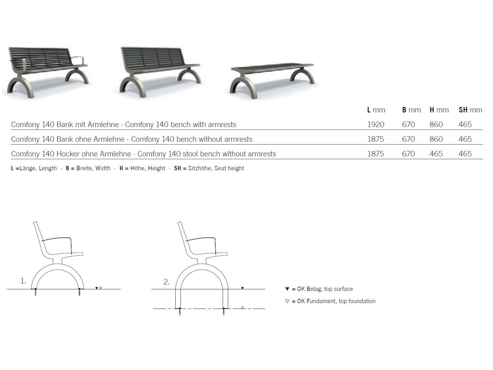 Скамейка из нержавеющей стали и ПЭТ со спинкой BENKERT BANKE Comfony ARCH-00007210 - Вид №1