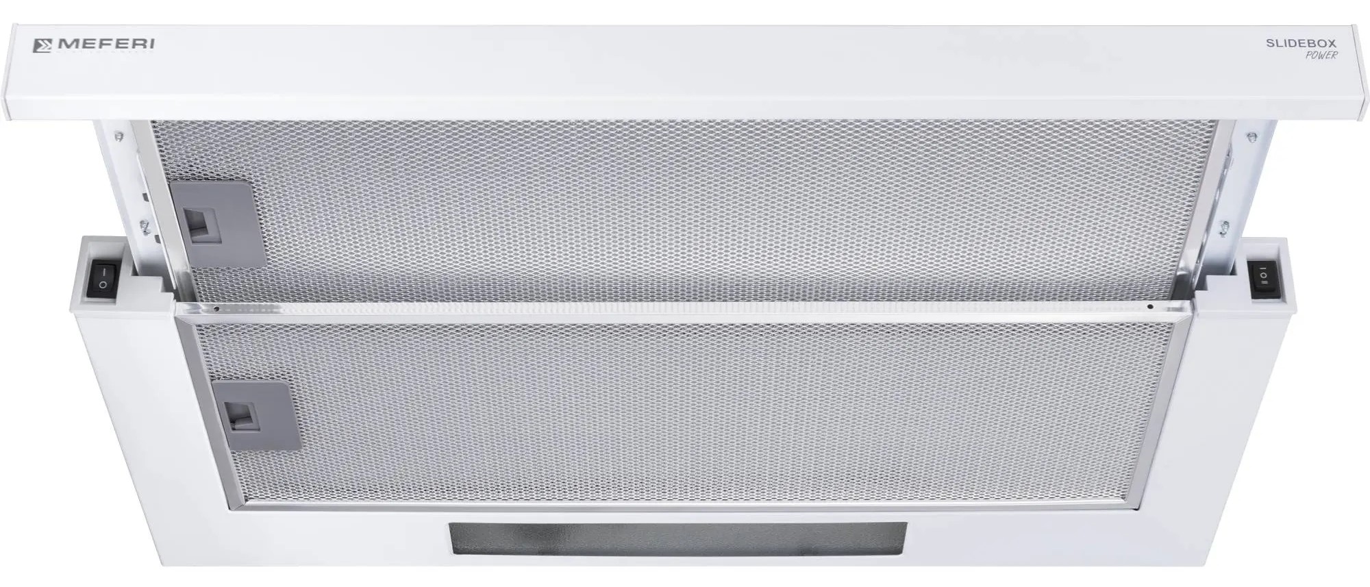 9168708 Вытяжка телескопическая Meferi SLIDEBOX60WH POWER белый/белый STDN-0128147 - Вид №4