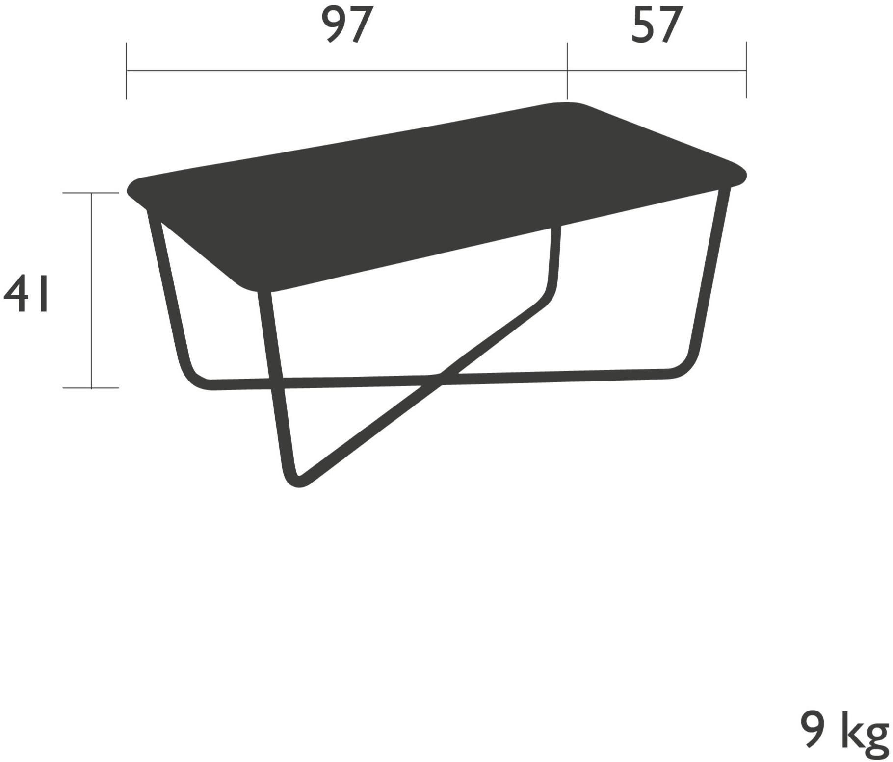 Fermob Прямоугольный садовый столик из стали Croisette 1820 - Вид №3