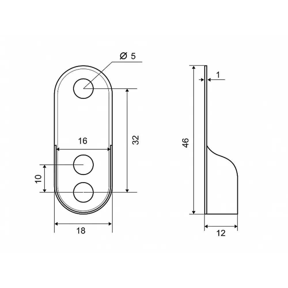 Держатель овальной трубы ⌀30x15 без фиксатора хром 2 шт Santreyd STLM-2056519 - Вид №1