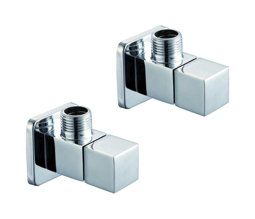 Пара квадратных угловых кранов WE ARE IB eo090on Chrome RICAMBI