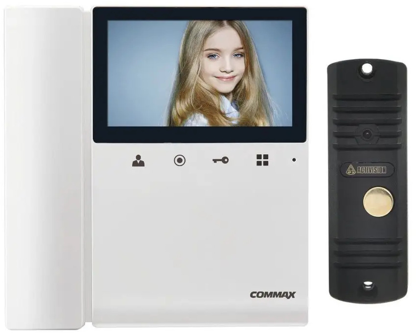 91153878 Комплект видеодомофона Commax CDV-43K/AVC 305 4.3" цвет белый/черный STLM-0502350