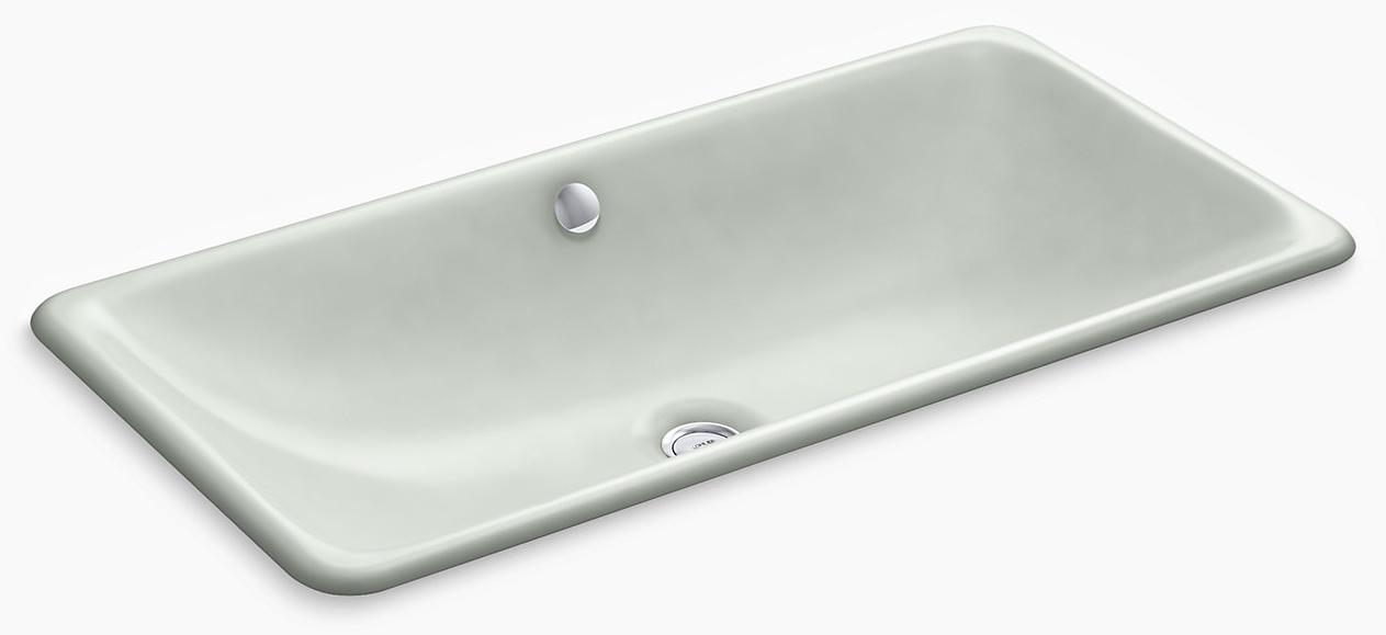 KOHLER Прямоугольник Iron Plains Trough Встраиваемая / устанавливаемая под столешницу раковина для ванной комнаты K-20212-FF 