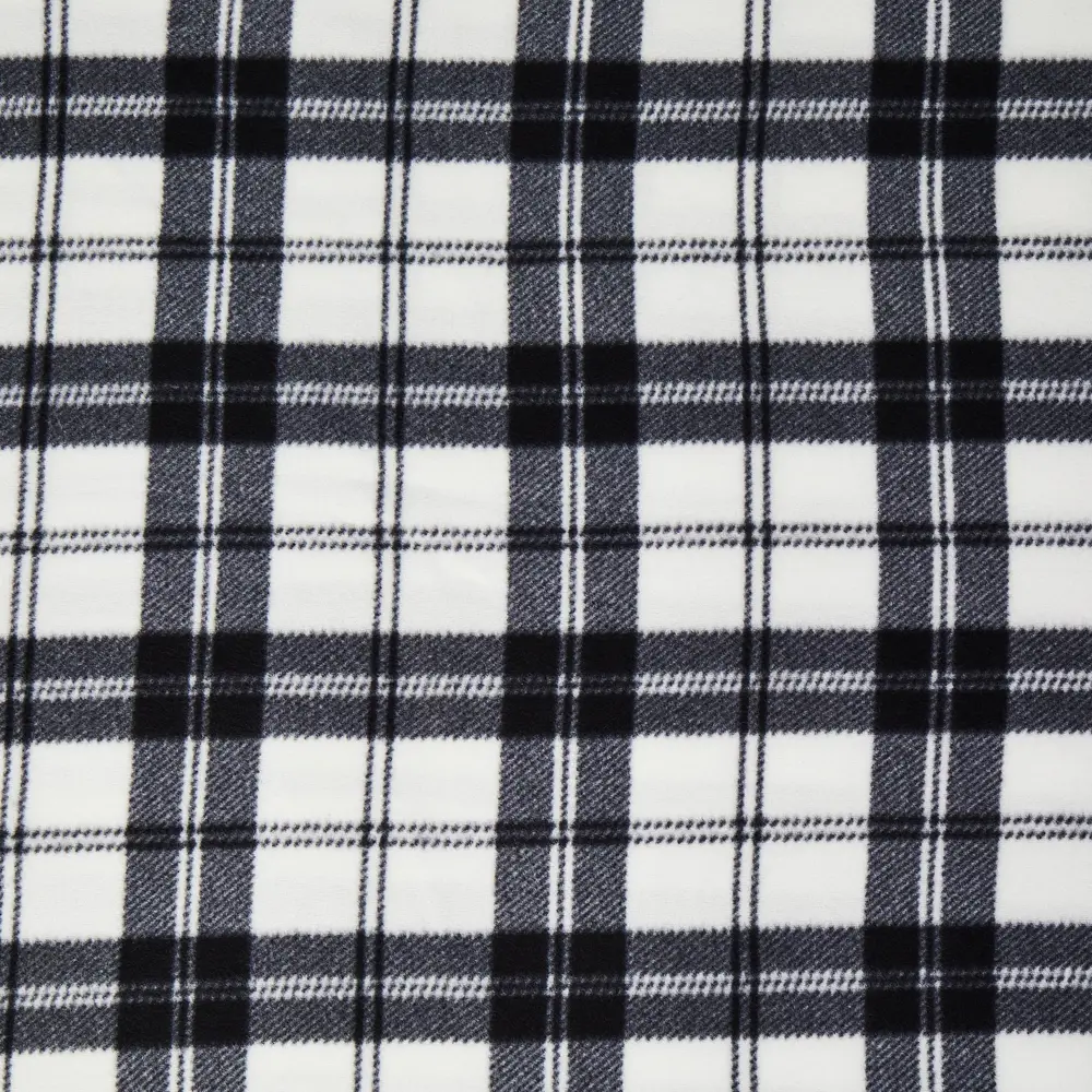 Плед Clyde 130x170 см флис цвет черно-белый Ardenza STLM-2128937 - Вид №1