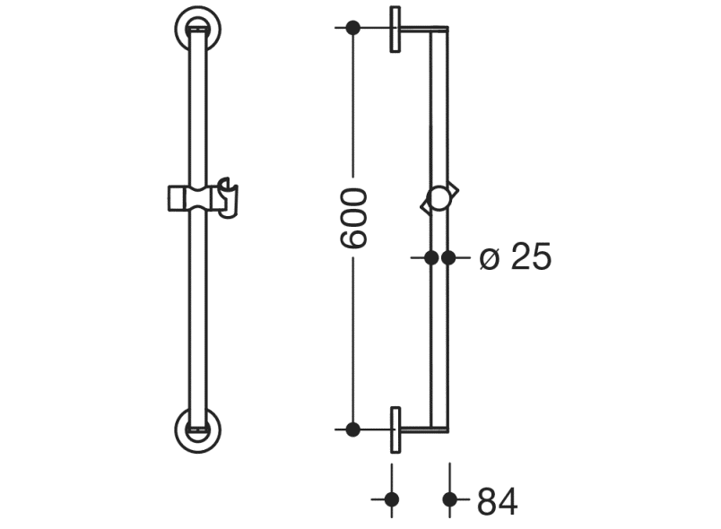 900.33.03060 держатель для душа HEWI System 900 - Вид №5