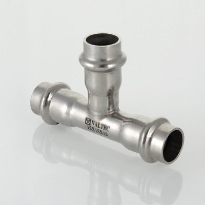 VTi.931.I.151215 Фитинг из нержавеющей стали – пресс-тройник Valtec 15 x 12 x 15 мм  - Вид №1