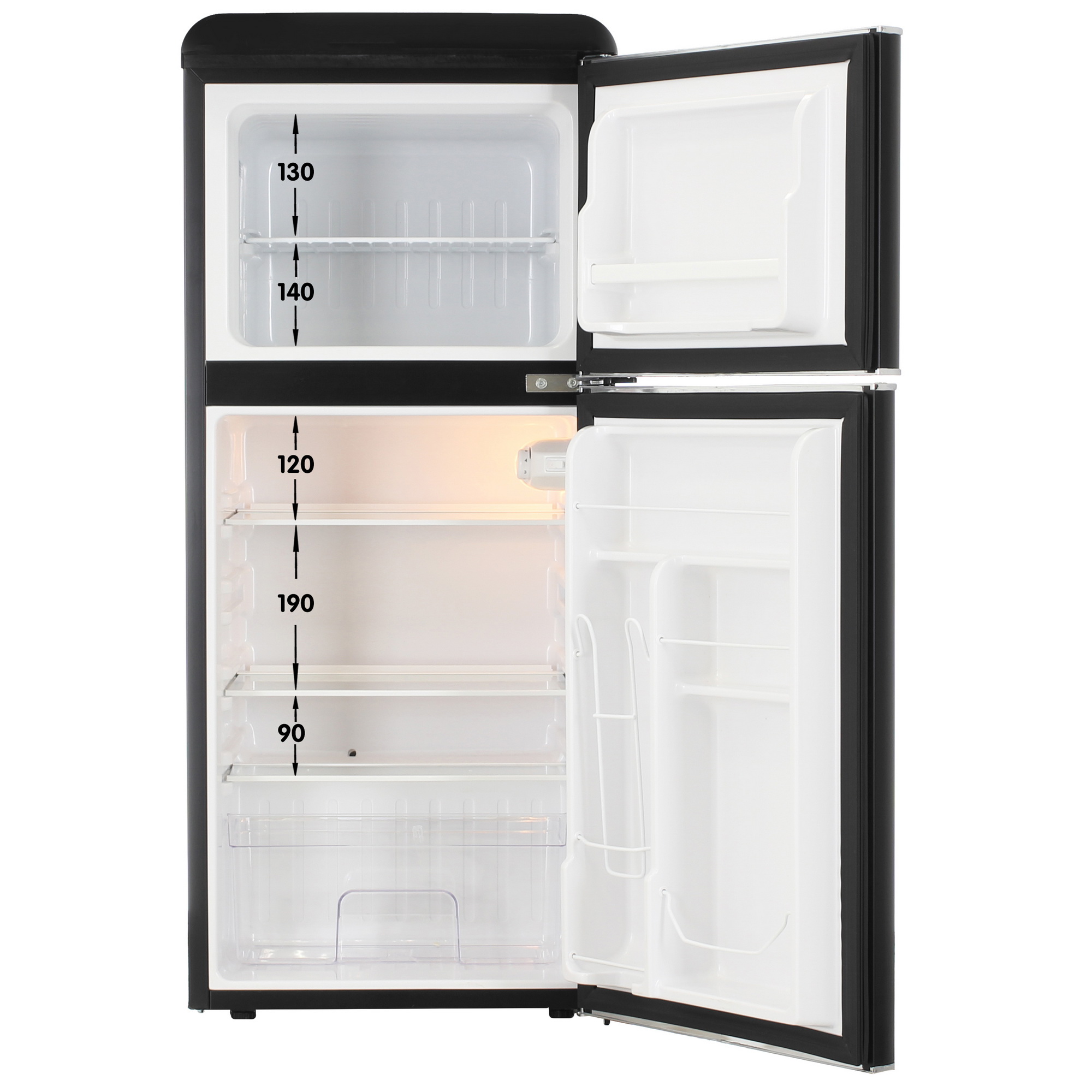 9057384 Холодильник компактный   Tesler RT-132 черный STDN-0129360 - Вид №1