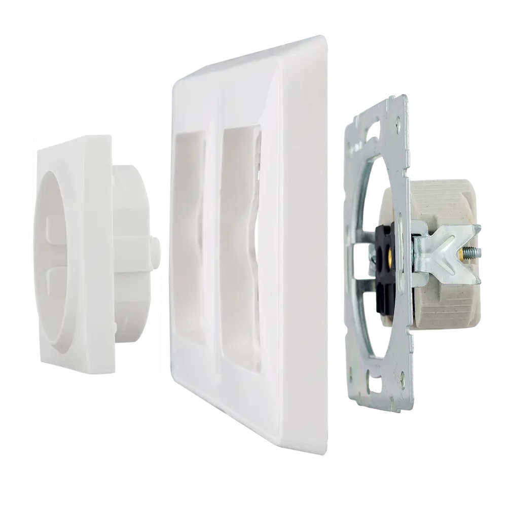 Рамка для розеток и выключателей Legrand Cariva 2 поста, цвет белый STLM-2063199 - Вид №3