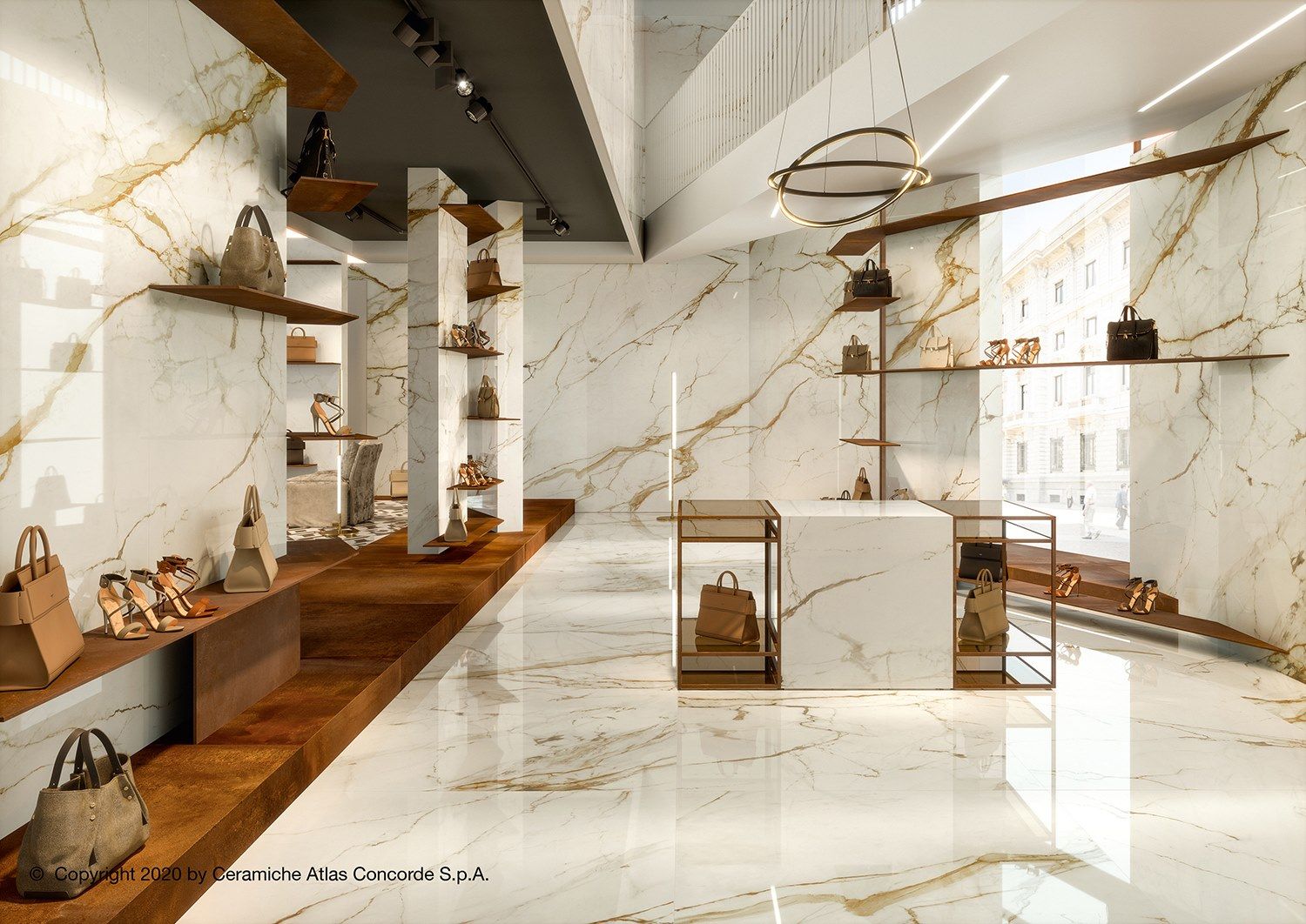 Пол из керамогранита с мраморным эффектом Atlas Concorde Marvel Shine ARCH-00045897 - Вид №34