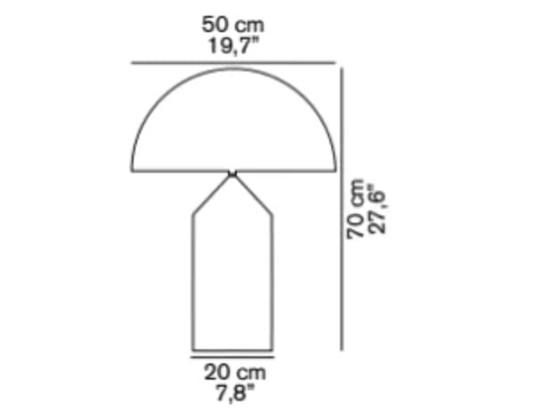 Алюминиевая настольная лампа In Stock Oluce ARCH-00096398 - Вид №2
