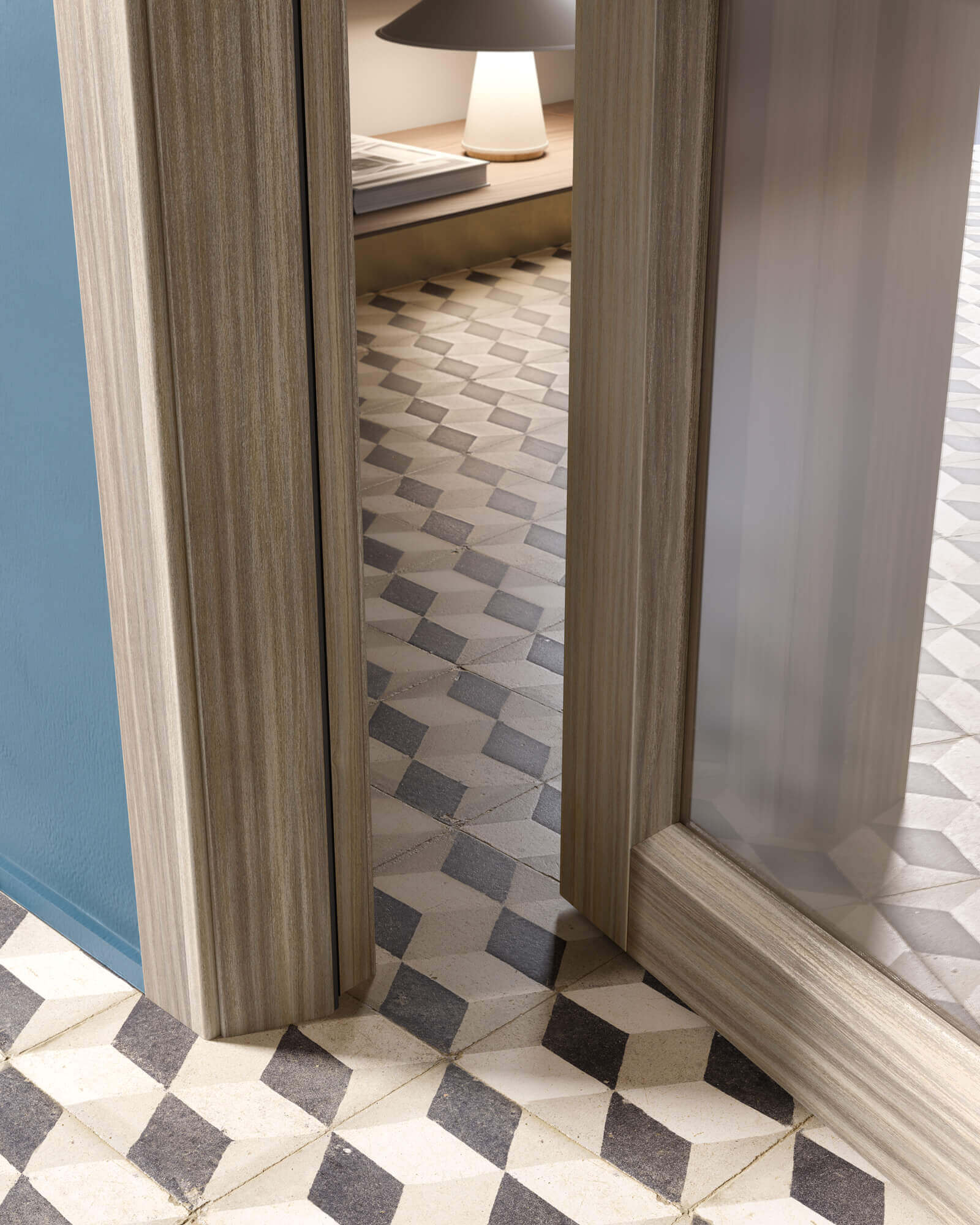 Ламинат и стеклянная распашная дверь GIDEA Climb ARCH-00150223 - Вид №1