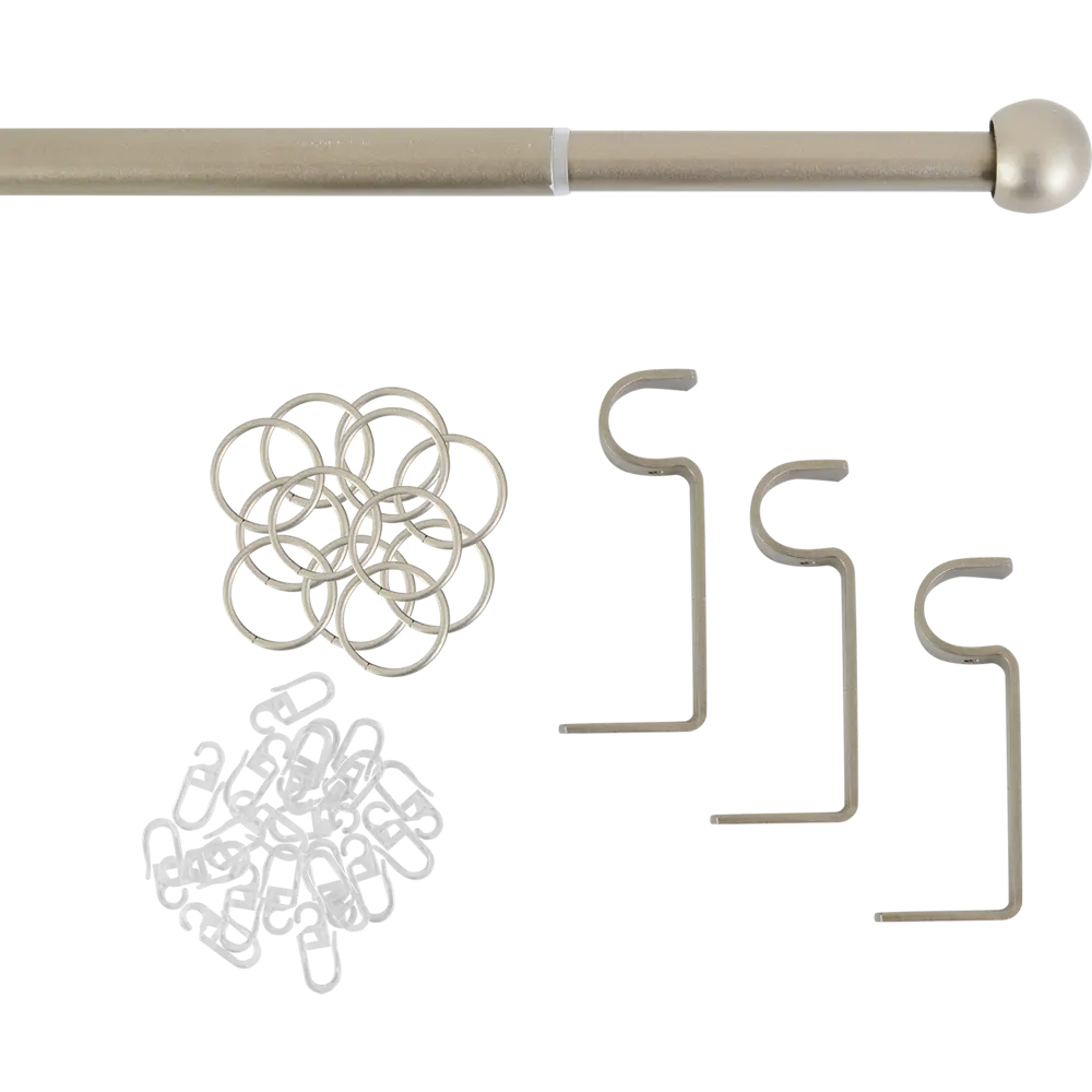Карниз однорядный 320 см металл цвет графит ORBIS STLM-2186229 - Вид №1