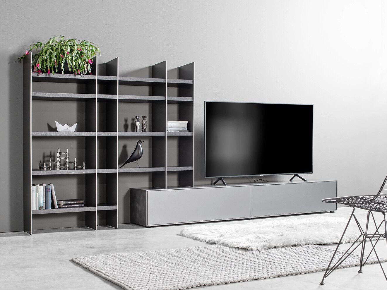 ТВ шкаф с книжным шкафом Sudbrock Möbelhandwerk лестница ARCH-00020103