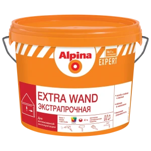 Краска для стен и потолка Alpina Extra Wand Б1 матовая цвет белый база A 2.5 л