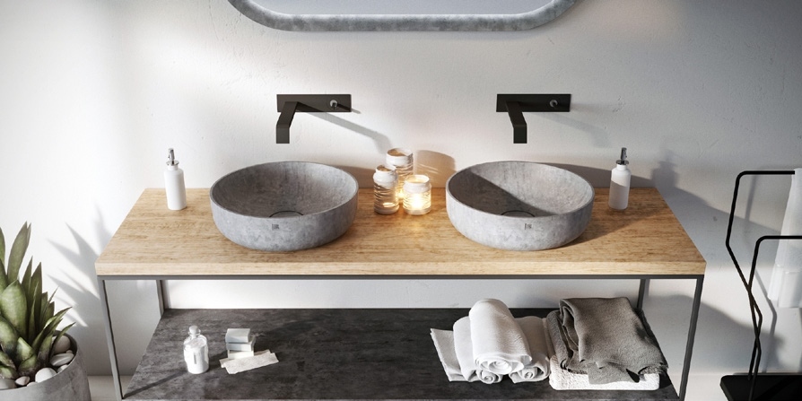 WB603GRAFIT Накладная раковина на столешницу  круглая BetOn  - Вид №1