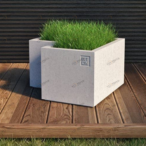 BetOn Горшок цветочный бетонный 650*650 ГОРШКИ ИЗ ФИБРОБЕТОНА СР109В