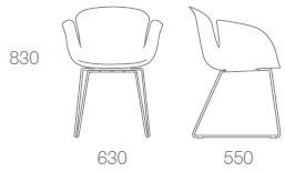 Albaplus Стул на санках с подлокотниками Blumi sun-id-1415458 - Вид №4