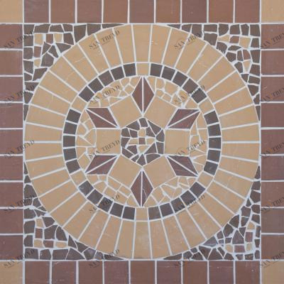 Flower/Цветок  мозаичное панно клинкерная (на сетке) 100х100 ECOCLINKER sun-id-313125