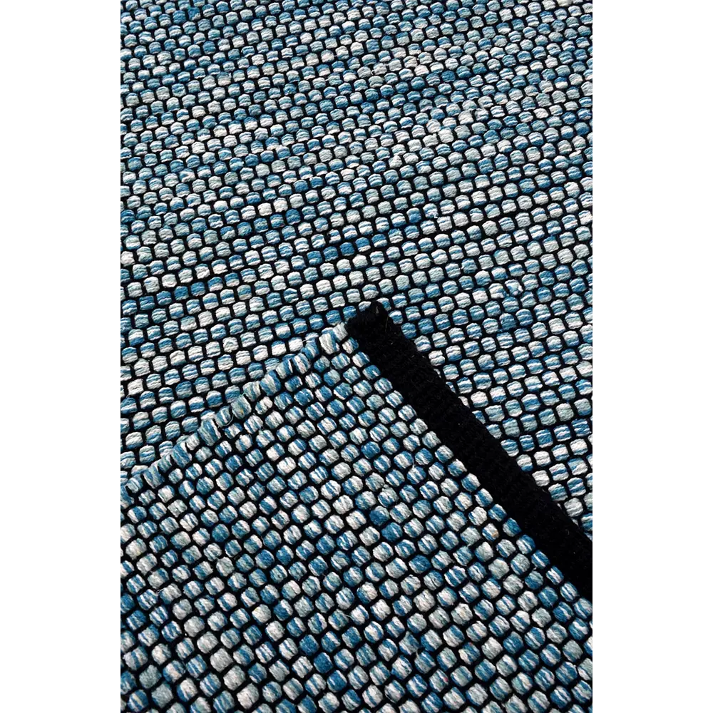 CTIM Ковёр из натурального хлопка ручной работы в синих тонах 60x90 см 89361887 STLM-1430612 - Вид №3