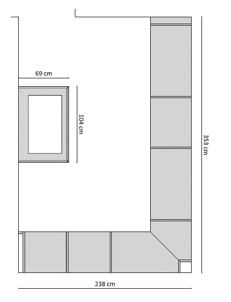 Деревянная секционная гардеробная TM Italia Cucine D90 ARCH-00018736 - Вид №2