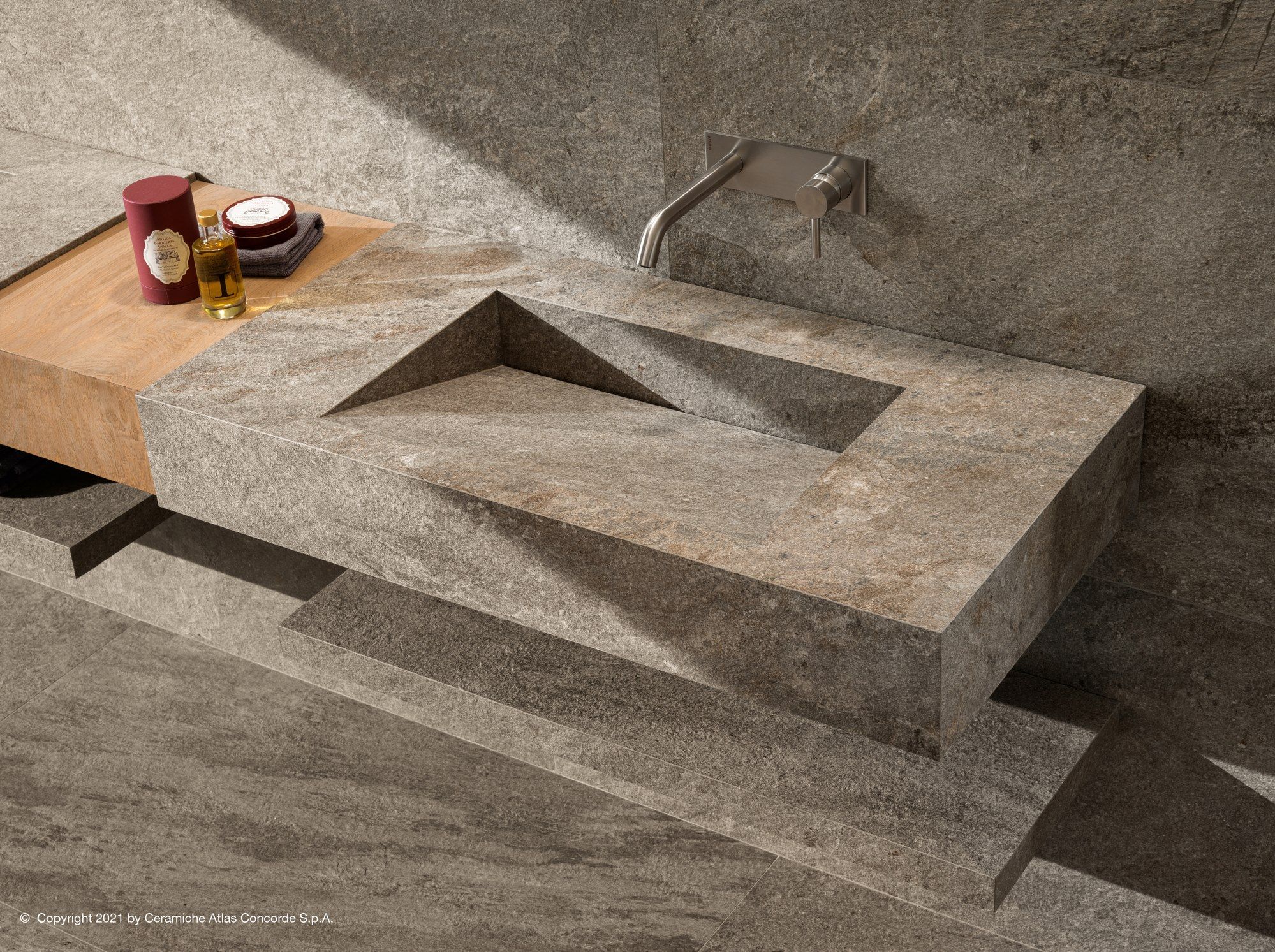 Пол / облицовка керамогранита с эффектом камня Atlas Concorde Norde ARCH-00026085 - Вид №8