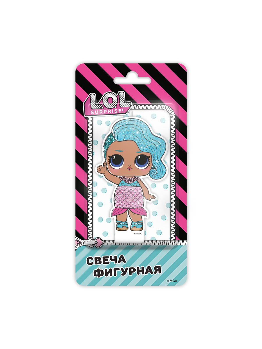 290051 Парафиновая свеча в торт "LOL" 1 Santreyd 