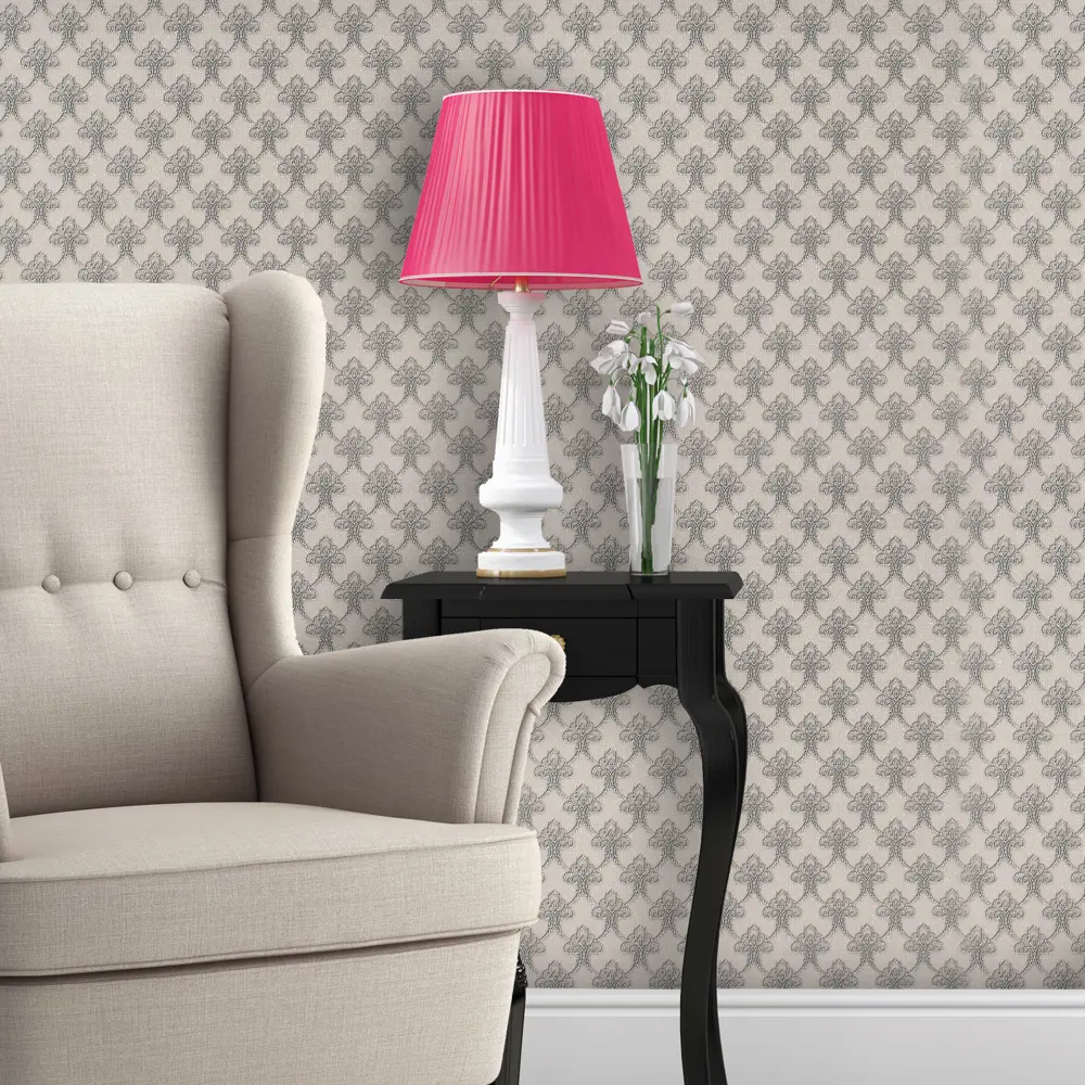 Обои бумажные Гомельобои Жаклин серые 0.53 м 9119-21 Santreyd STLM-2169525 - Вид №2