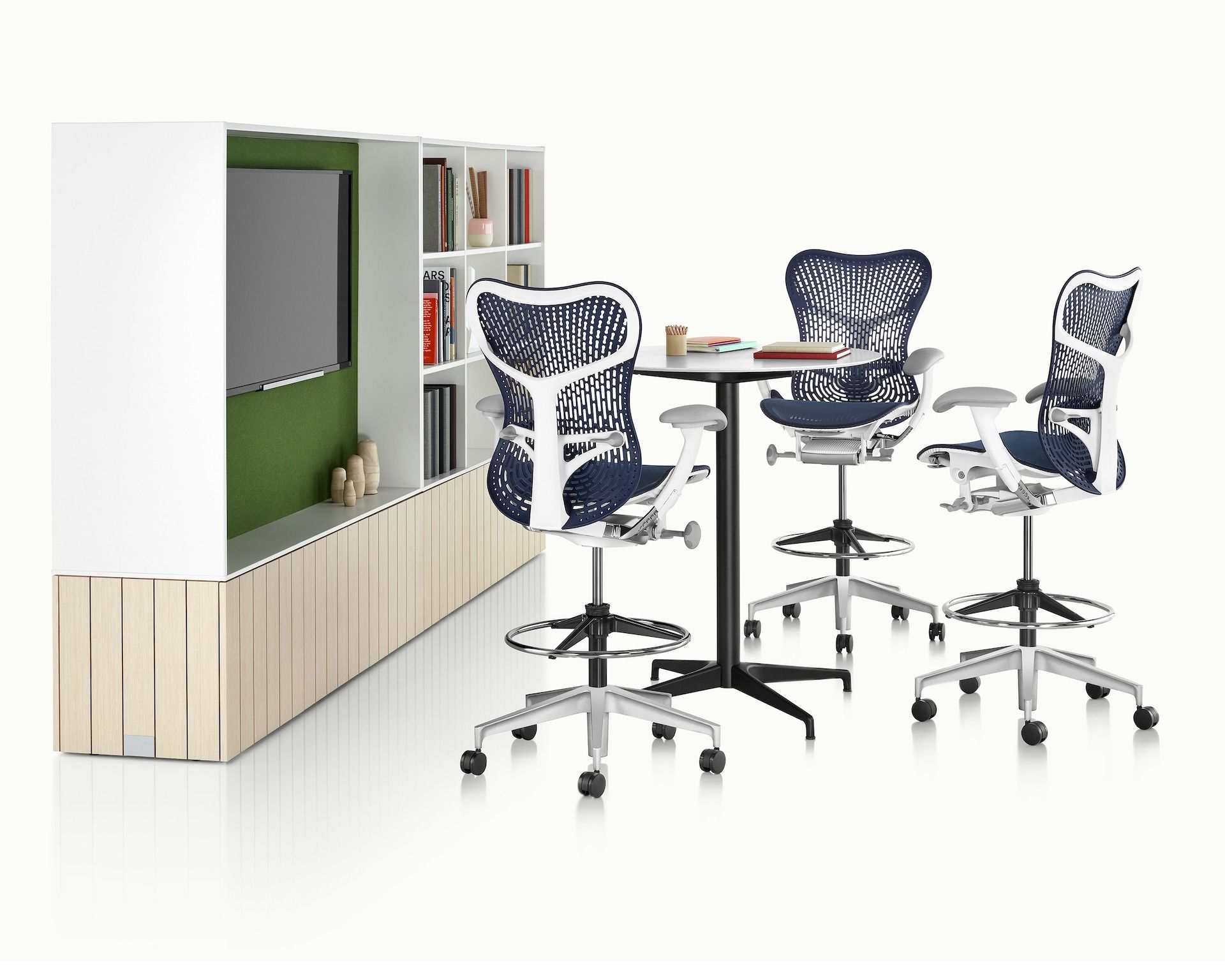 Бабочка ткань поворотный эргономичный офисный стул Herman Miller Mirra 2 ARCH-00007756 - Вид №2