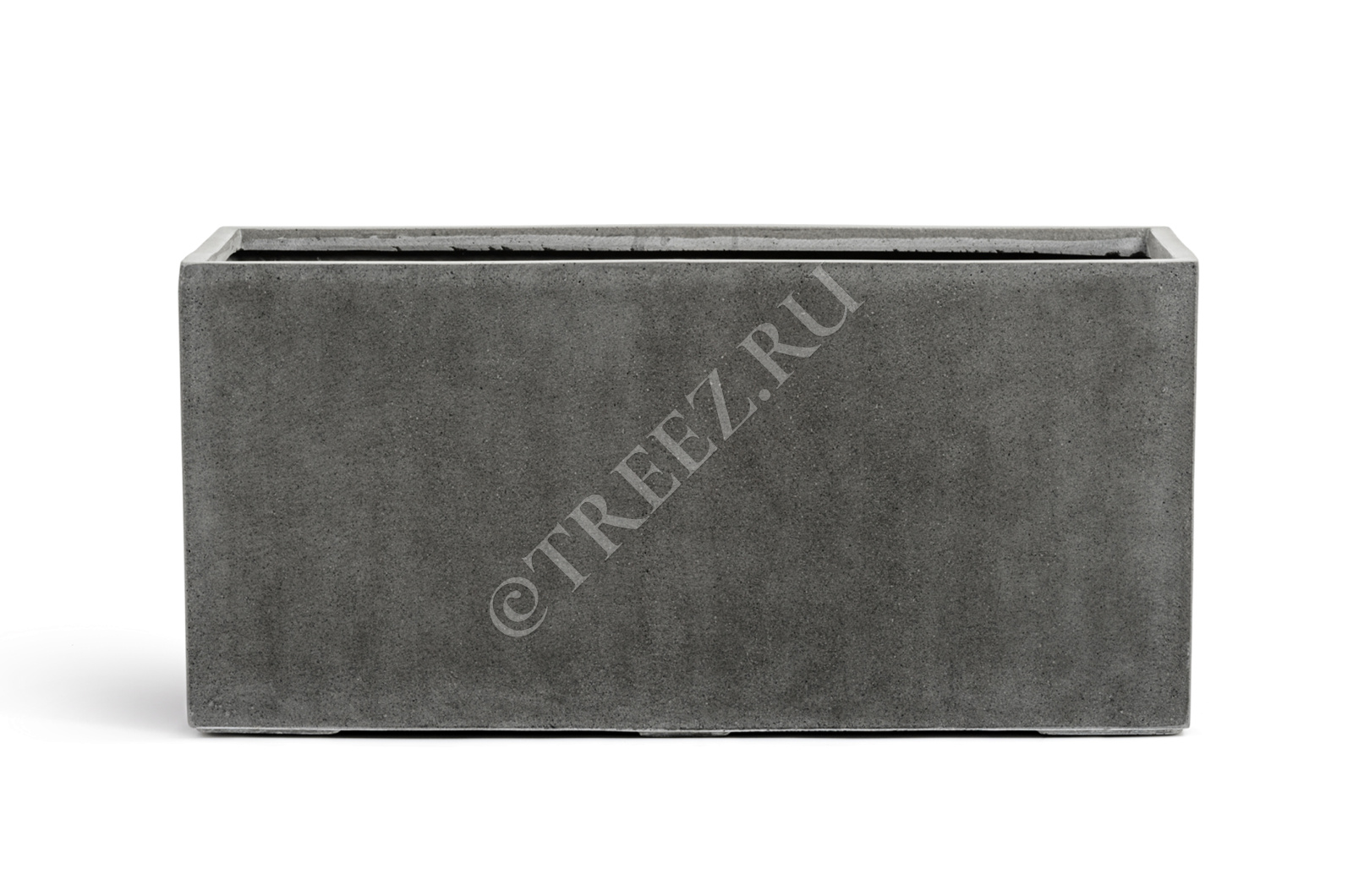 41.3319-02-019-GR-060 Кашпо  Effectory - серия Beton - Низкий прямоугольник - Тёмно-серый бетон Цветочная коллекция  - Вид №3