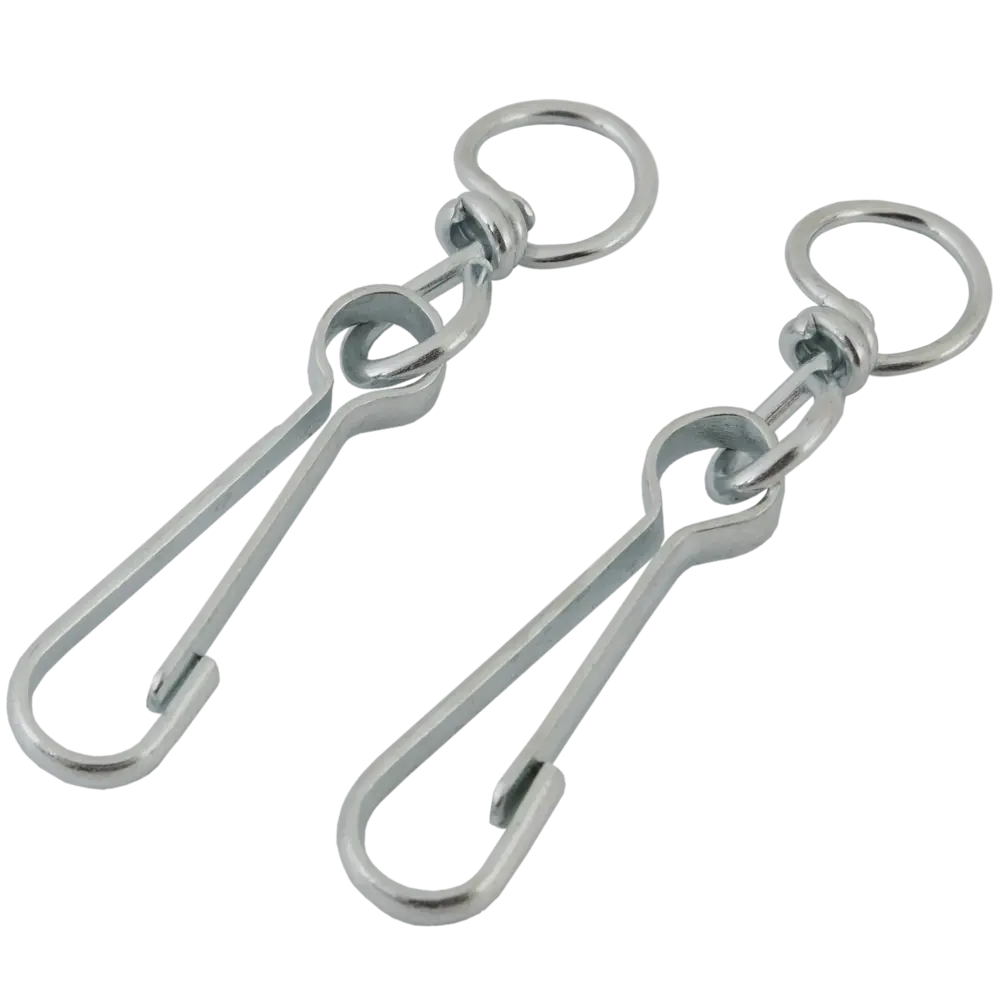 Карабин с вертлюгом тип А, оцинкованный, 50 мм, 2 шт НЕВСКИЙ КРЕПЕЖ STLM-2073828