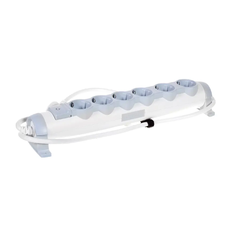 Удлинитель с заземлением Legrand 6 розеток 1.5 м, цвет серый STLM-2131604