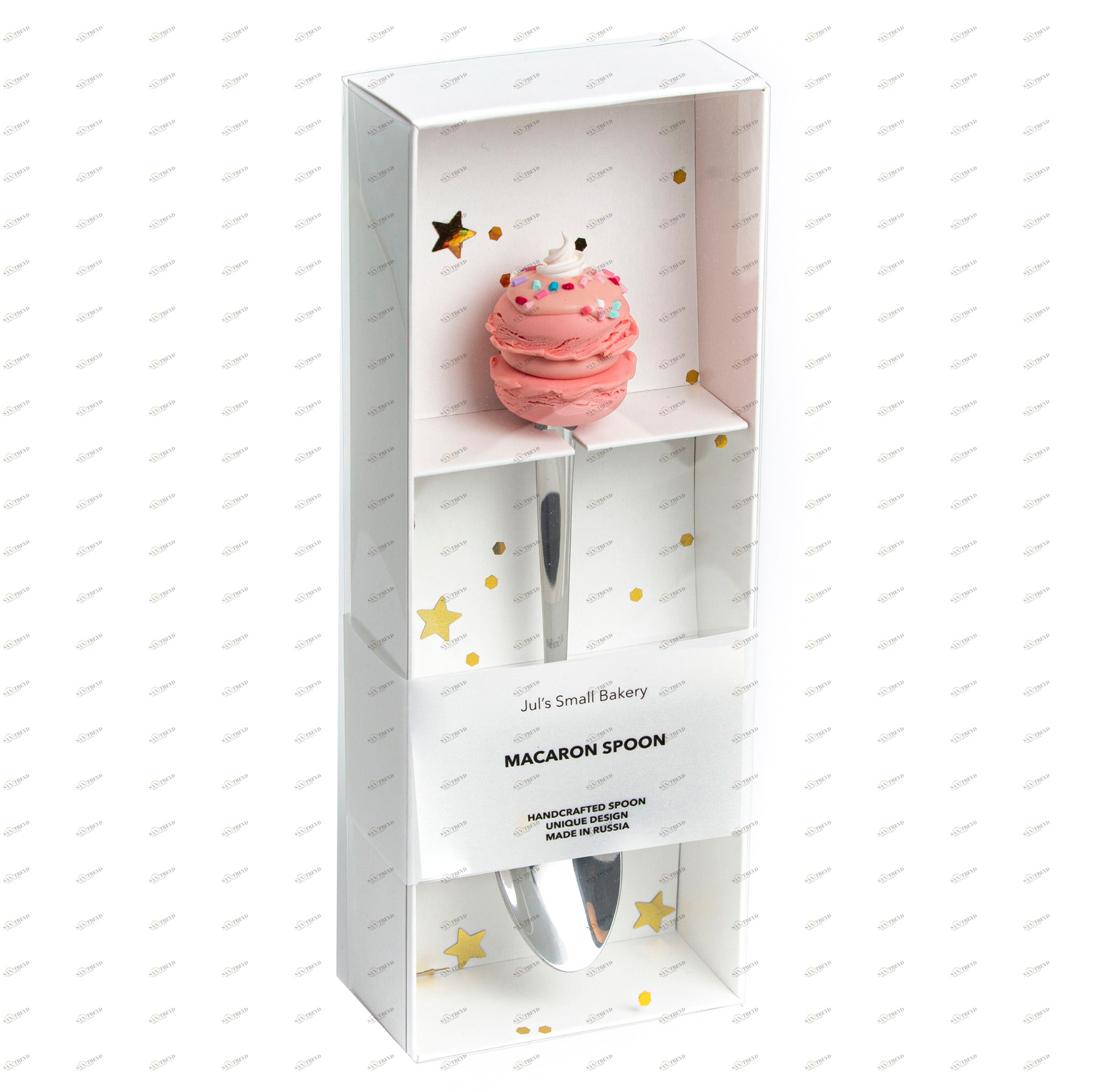 Чайная ложка "Персиковый macaroon с кремом" JULS SMALL BAKERY  335349 Розовый Santreyd 