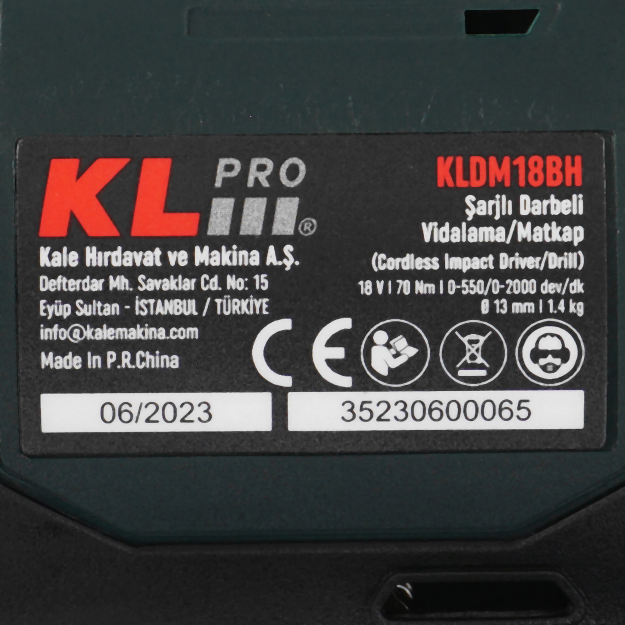 Дрель-шуруповерт KLPRO KLDM18BH-50 9154002 STDN-0057337 - Вид №3