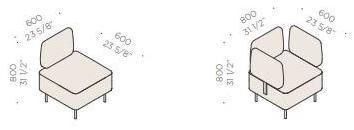 Martex Кресло из ткани с подлокотниками Nucleo sun-id-1433043 - Вид №2