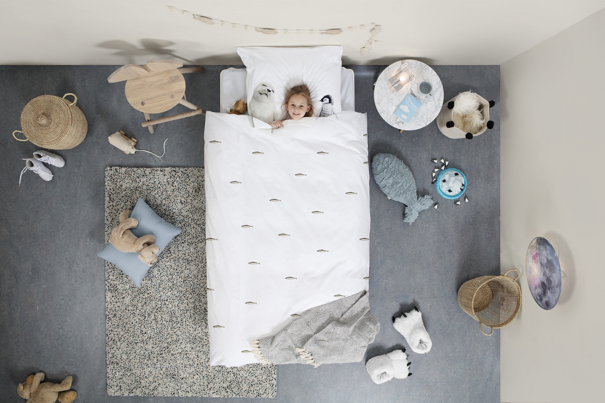 Детское постельное белье односпальное "Полярные друзья" 150х200 см SNURK  335476 Белый  - Вид №4